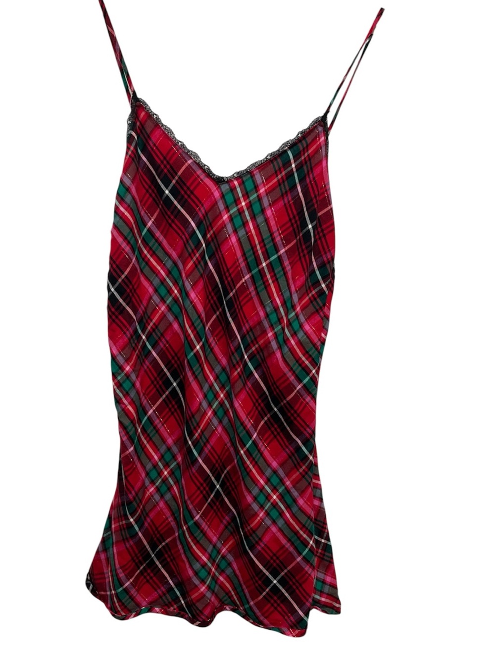 VICTORIA’S SECRET Plaid Cotton / Modal Blend Chemise Slip Dress Size Medium